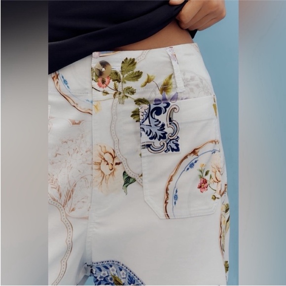 Anthropologie The Colette Cropped Wide-Leg Pants Size 33 NWT - Picture 13 of 16